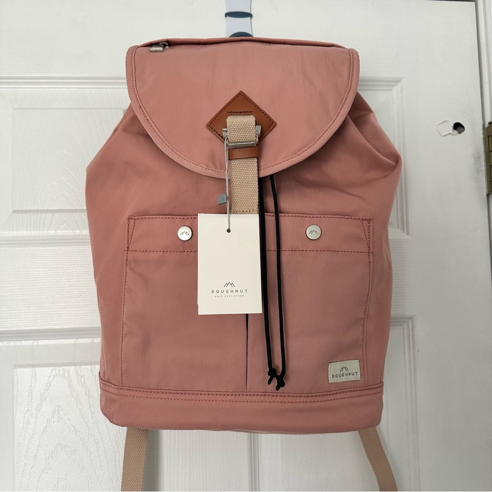 Doughnut Montana backpack pink travelers bag with detachable crossbody